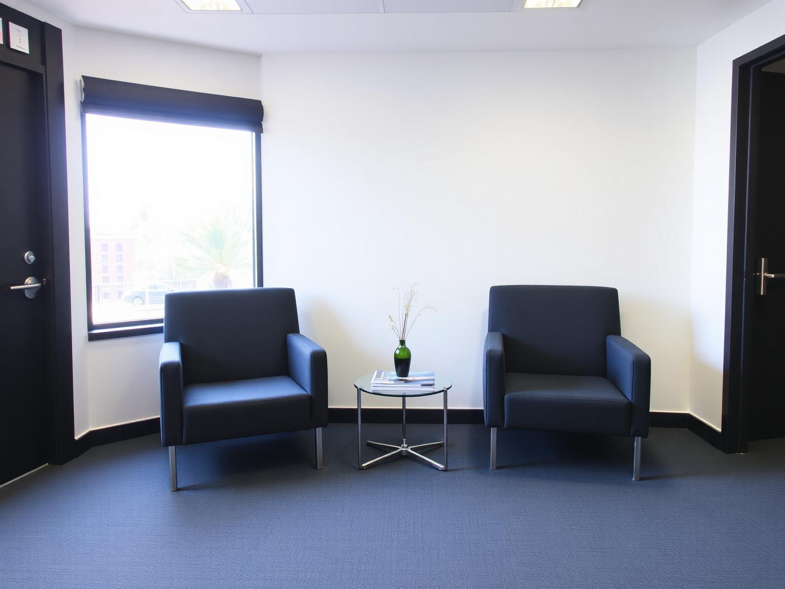Reception waiting area at the MGE Lawyers Parramatta office